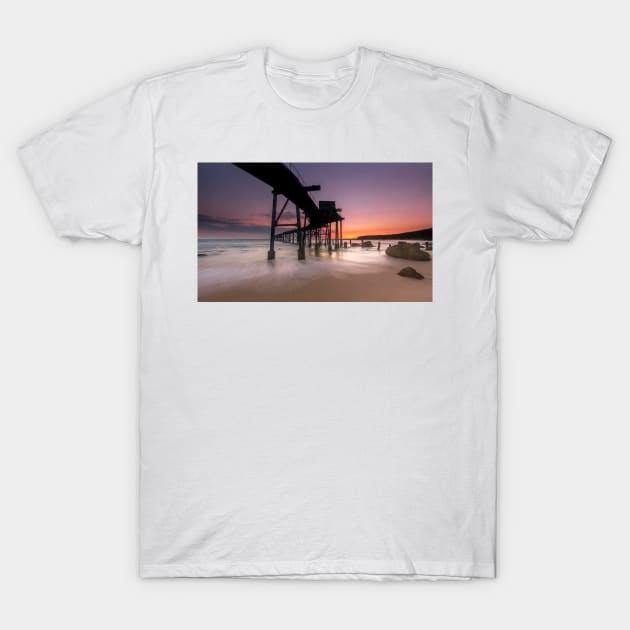 Sunrise under the pier T-Shirt by dags